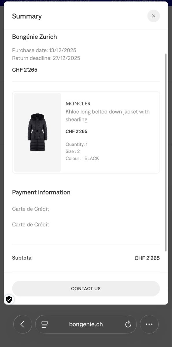 Moncler Manteaux: Moncler Khloe Coat – D'occasion à Cham par YelDalmac 6