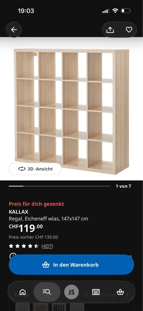 Ikea Scaffali: Kallax Eicheneff 147x147cm – Usato da Oensingen venduto da Jamie21399 4