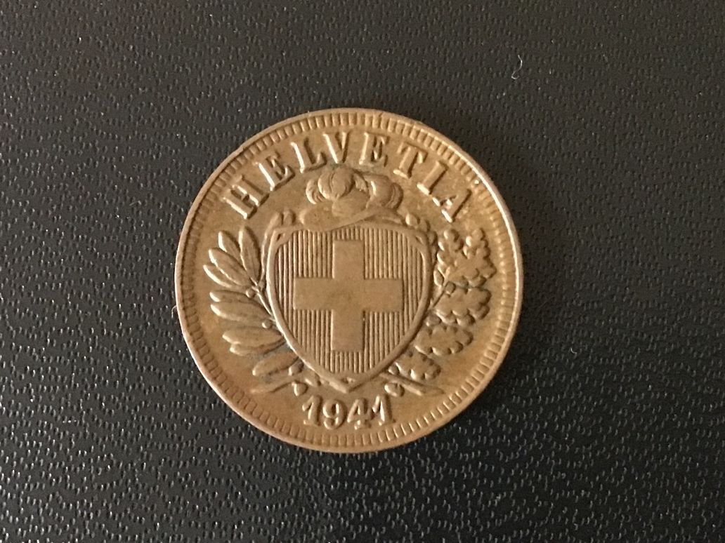 Tutti le monete: Schweiz 2 Rappen 1941 – Usato da Urtenen-Schönbühl venduto da banknote08