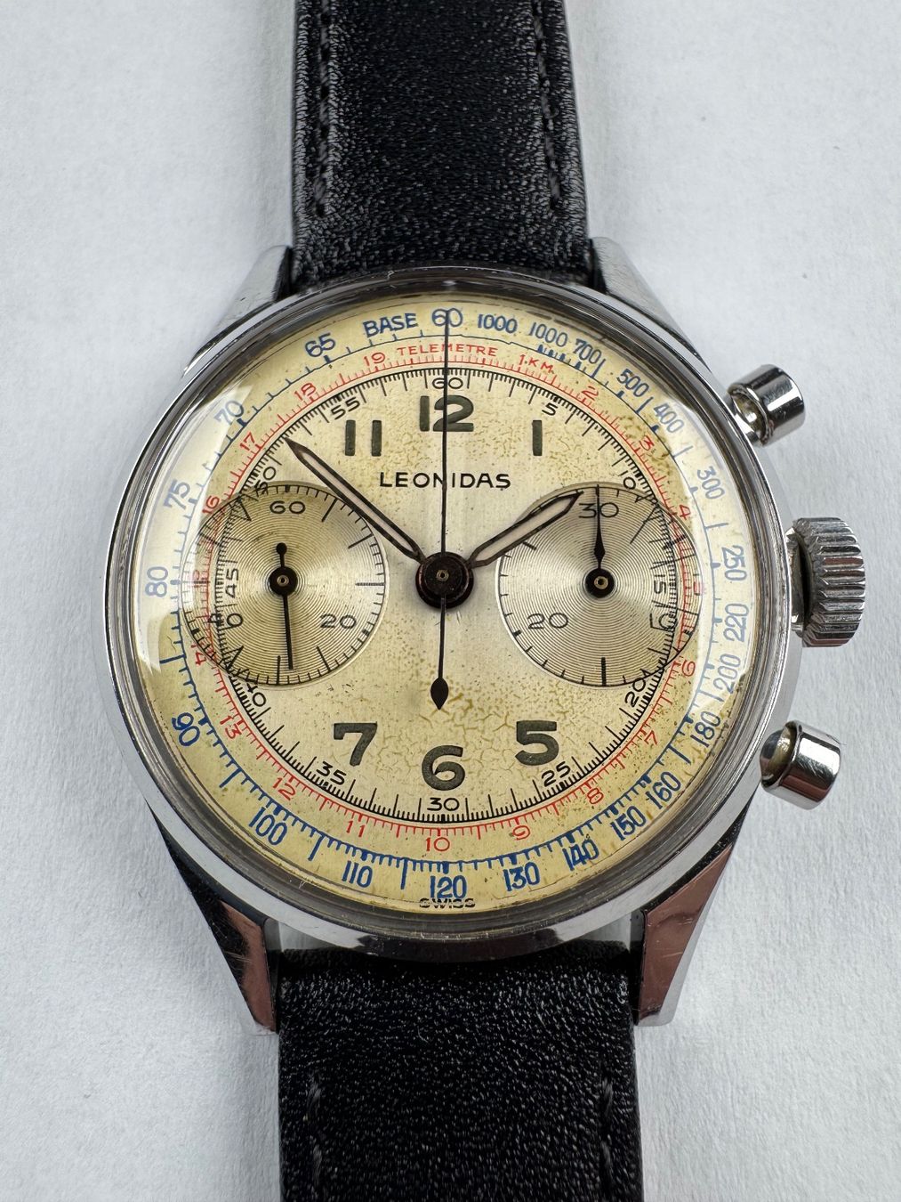 Leonidas Montres: LEONIDAS 1950er Chronograph Landeron 48 – D'occasion à Biel/Bienne par silifa50 1
