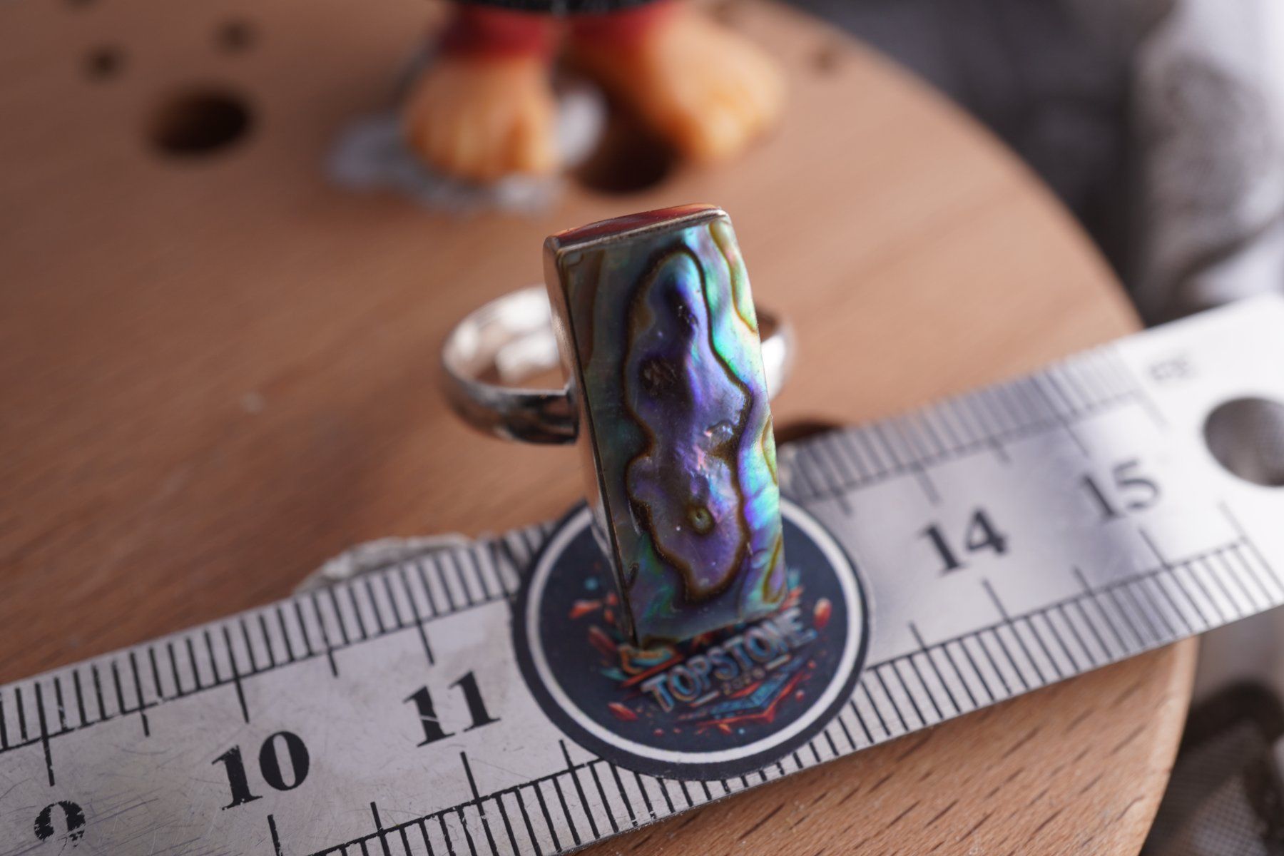 Minerali & Pietre curative: Abalone Paua ring Grösse  Variabel     (Räumung!) – Nuovo e nell'imballaggio originale da Eschenbach SG venduto da topstone