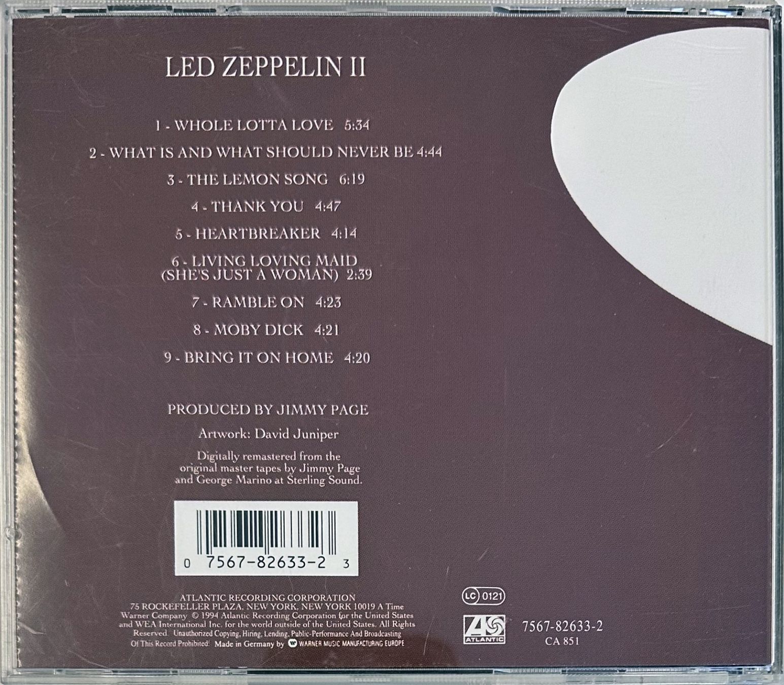 CD: Led Zeppelin – Led Zeppelin II – Usato da Martigny venduto da jereq 1