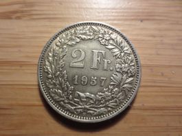 2 Fr Silbermünze 1957