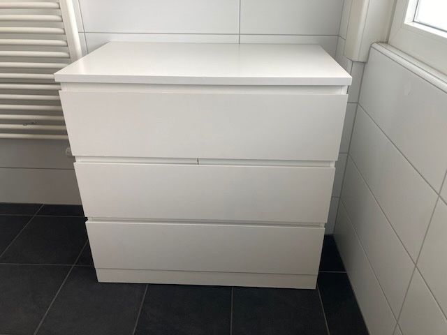 Ikea Kommoden: MALM Kommode mit 3 Schubladen, weiß, 80x78 cm – Gebraucht aus Zürich von Bosley1999 2