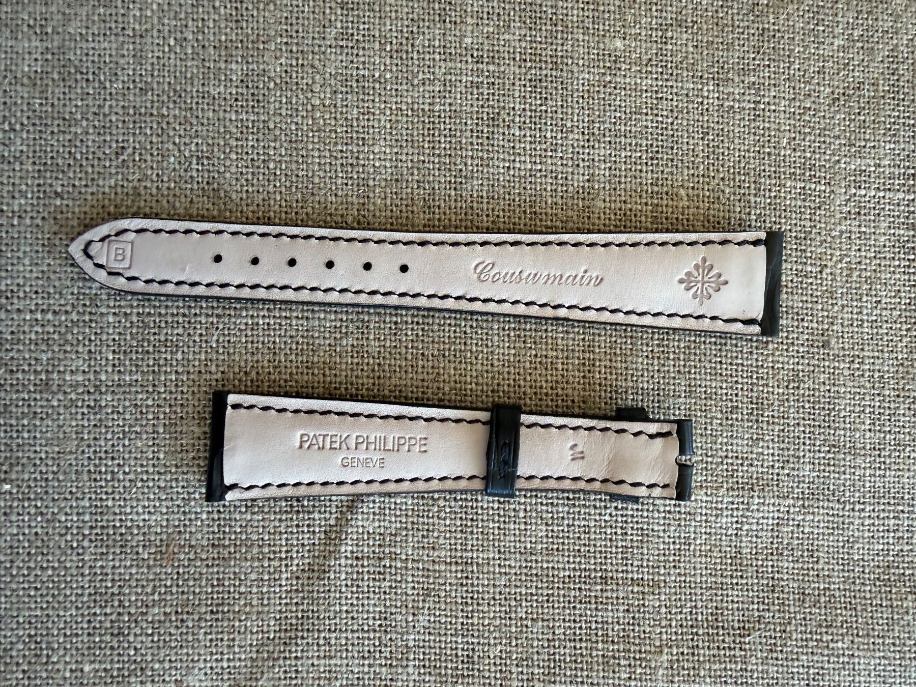 Bracciali & Braccialetti: Patek Philippe  Uhrenband 19x14 Handgenäht – Nuovo e nell'imballaggio originale da Wolfertswil venduto da Schorsch3 1