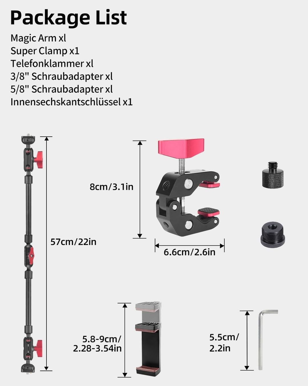 Supporti a parete: 22'' Magic Arm mit Super Clamp XLarge – Nuovo e nell'imballaggio originale da Geneve venduto da Titi2008 9