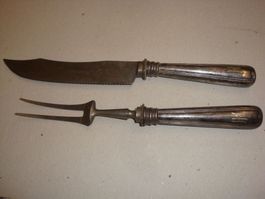 Vorlegebesteck, Gabel/Tranchiermesser