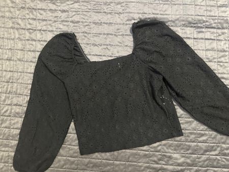 schwarzes langarm Oberteil von Pieces - Grösse M