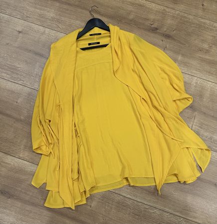 Sommerliches Set: Tunika & Blazer, Grösse XL, Gelb 💛