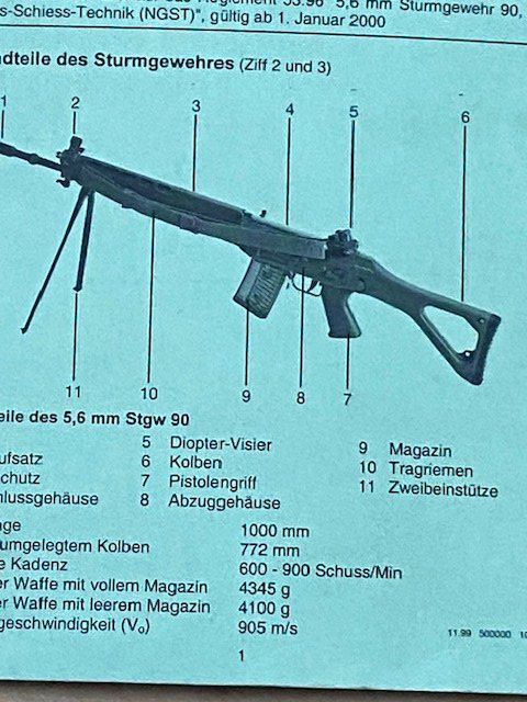 Bücher: 5.6 MM STURMGEWEHR 1990  CH ARMEE – Gebraucht aus Chur von silbermon 1
