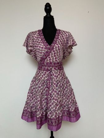 Boho Minikleid 2-teilig aus Seide
