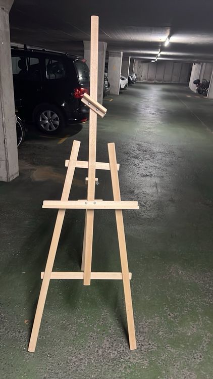 DESIGN DELIGHTS Staffelei Aus Geöltem Buchenholz - Tragbare Feldstaffelei Für Künstler Bis 100cm Leinwandhöhe