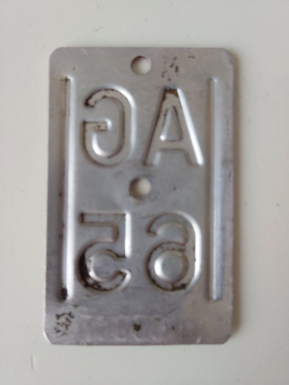 Sachs Insegne: Velonummer AG 65 plaque Velo – Usato da Schenkon venduto da Uhu007 1