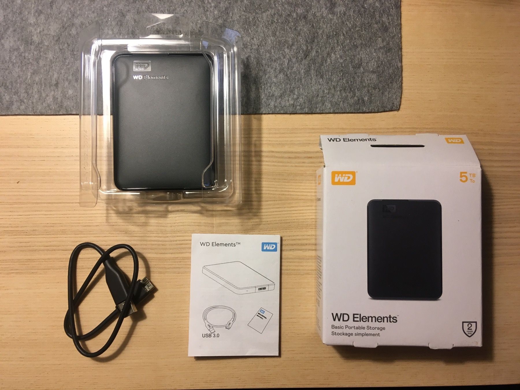 Western Digital Harddisks: WD Elements 5TB – Neu (gemäss Beschreibung) aus Mollis von