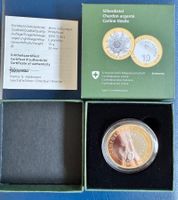Gedenkmünze, 10 Fr Silberdistel 2018 PP/FB/Proof, Full Set!