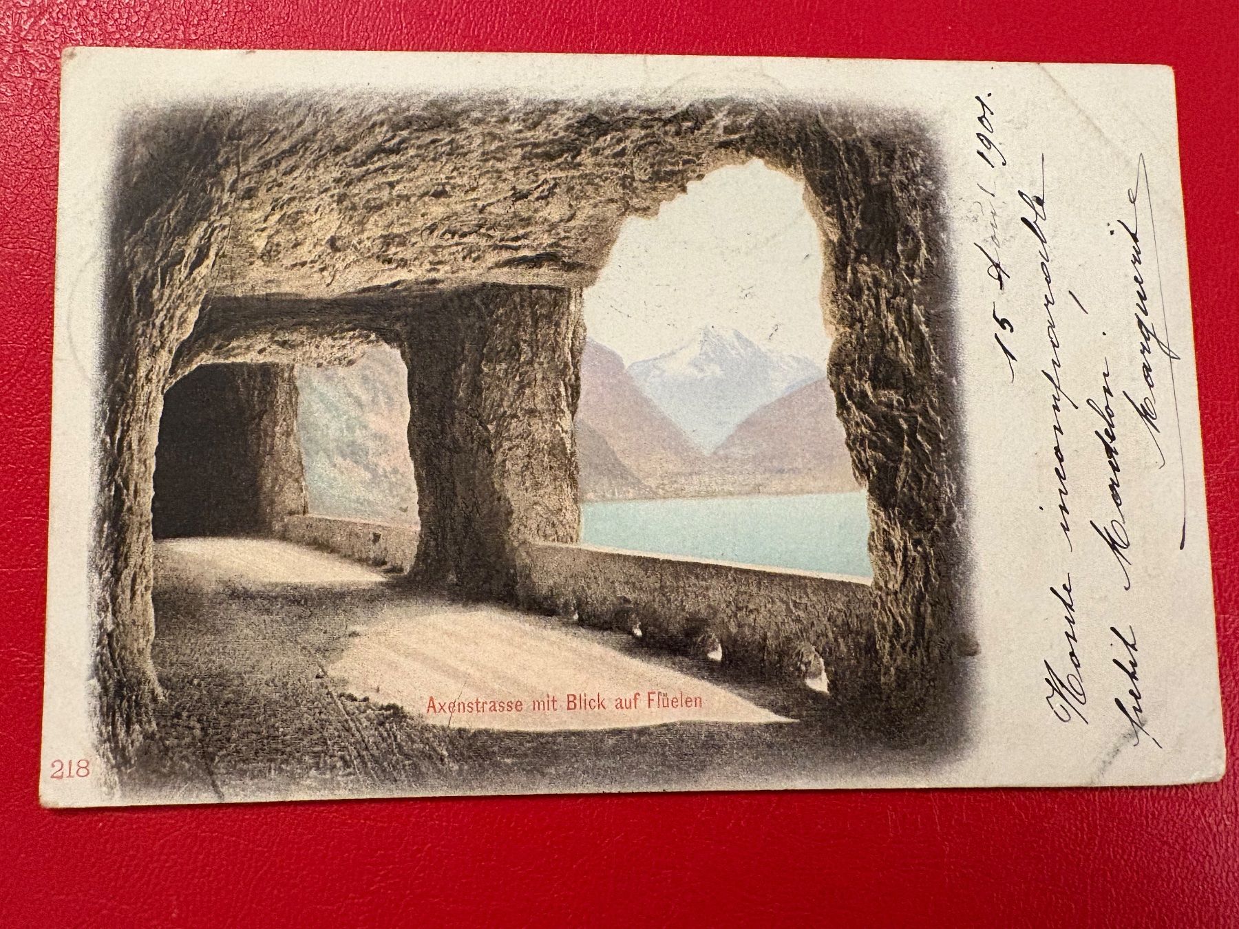 Cartoline postali: 1901 // Axenstrasse mit Blick auf Flüelen – Usato da St-Légier-Chiésaz venduto da Theo006