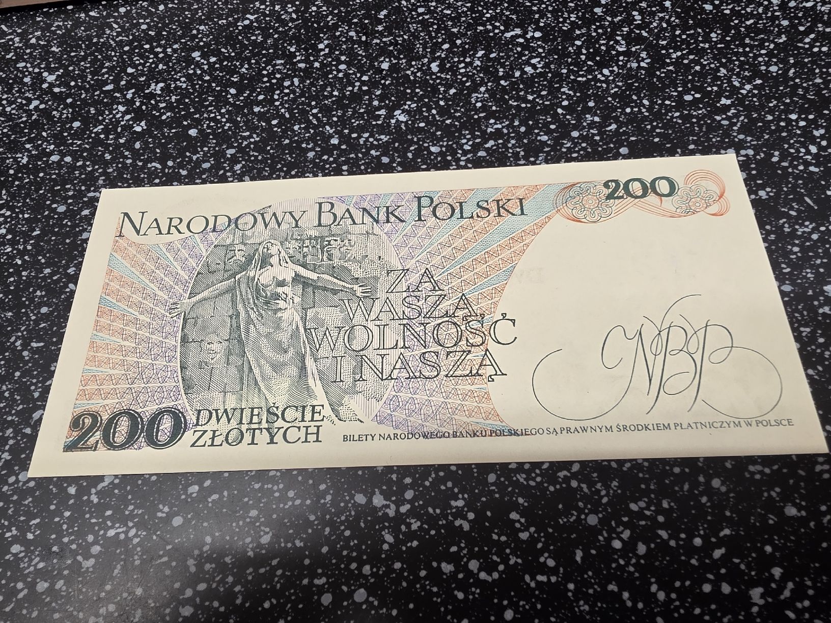 Banconote: 200 Zlotych Polen 1988 Banknote  – Nuovo e nell'imballaggio originale da Herisau venduto da Antiques.AR 1