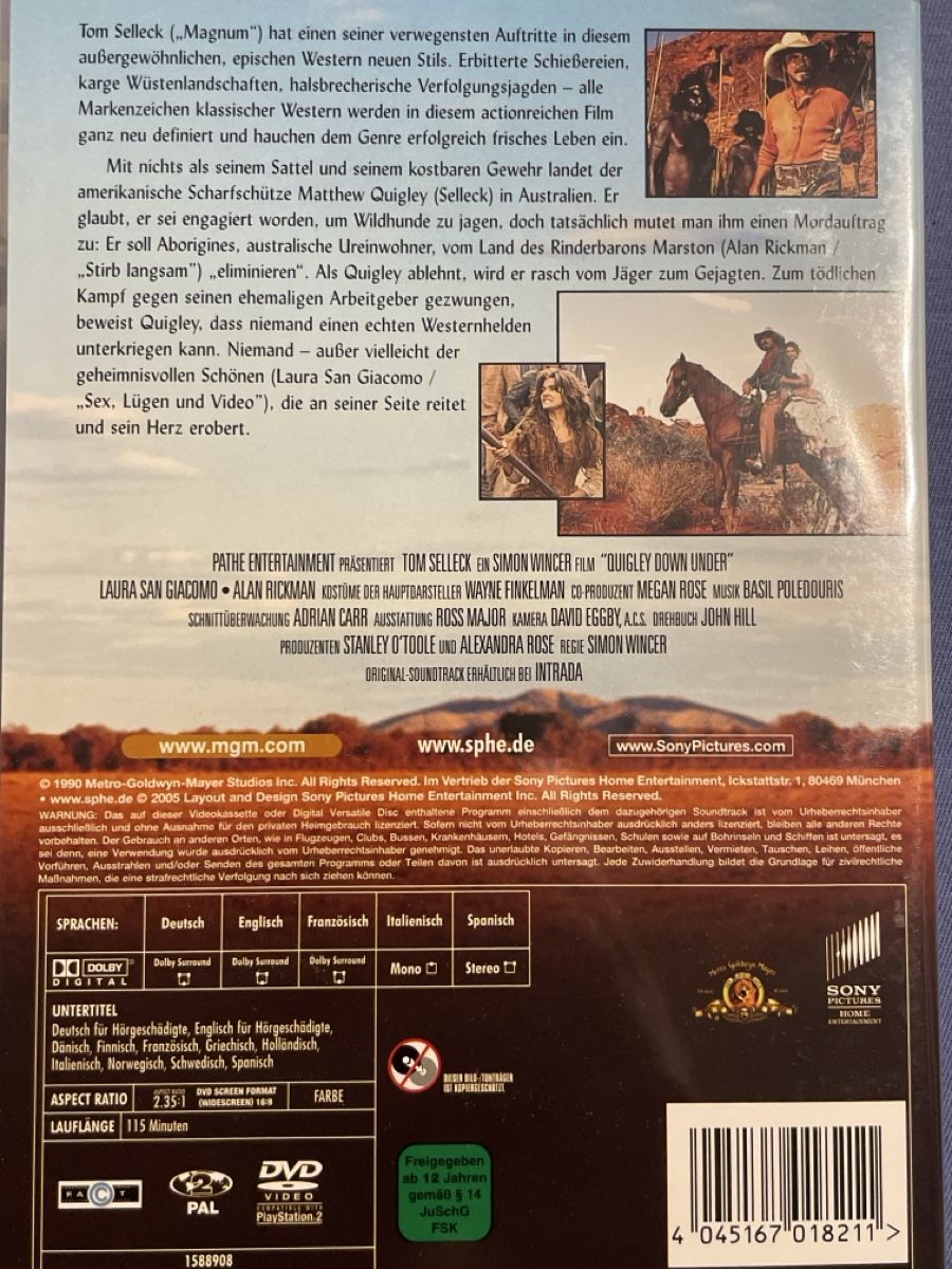 Alle DVDs: Quigley der Australier  (1990) – Gebraucht aus Waldenburg von Mimily33 1