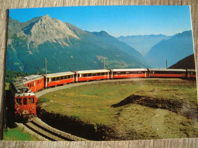 Cartoline postali: Die Bernina-Express RhB auf der Apl Grüm – Nuovo e nell'imballaggio originale da Thun venduto da Abigboss