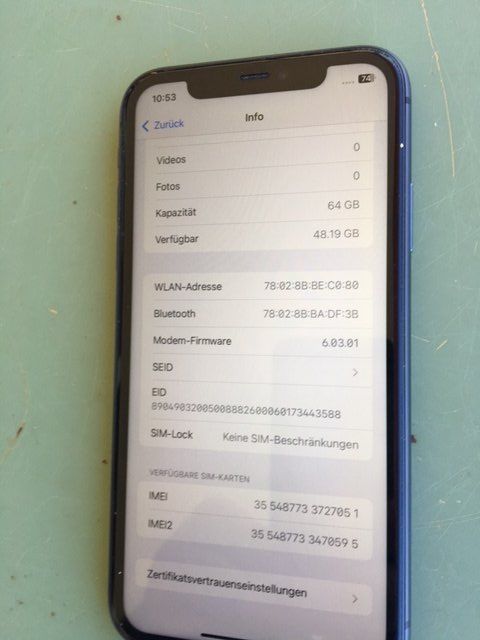 Apple Telefoni cellulari / Smartphones: iphone 11, 64 GB, makellos – Usato da Tennwil venduto da Woodbird0 3