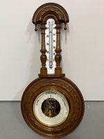 Antiker Barometer/Thermometer Wetterstation aus Holz