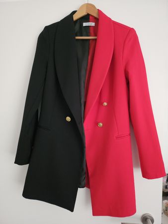 Veste bicolore originale OQQOR, taille l comme neuve!