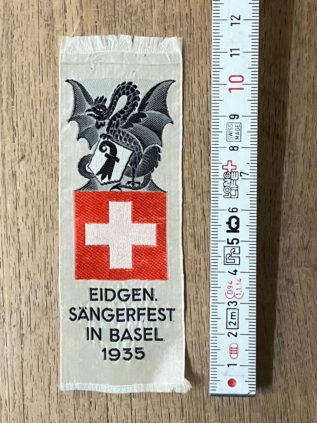 Basler Placchette & Badge: EIDG. SÄNGERFEST IN BASEL 1935 - STOFFABZEICHEN – Usato da Basel venduto da lagavulin02 4