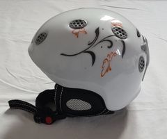 Alpina Skihelm weiss mit Muster 