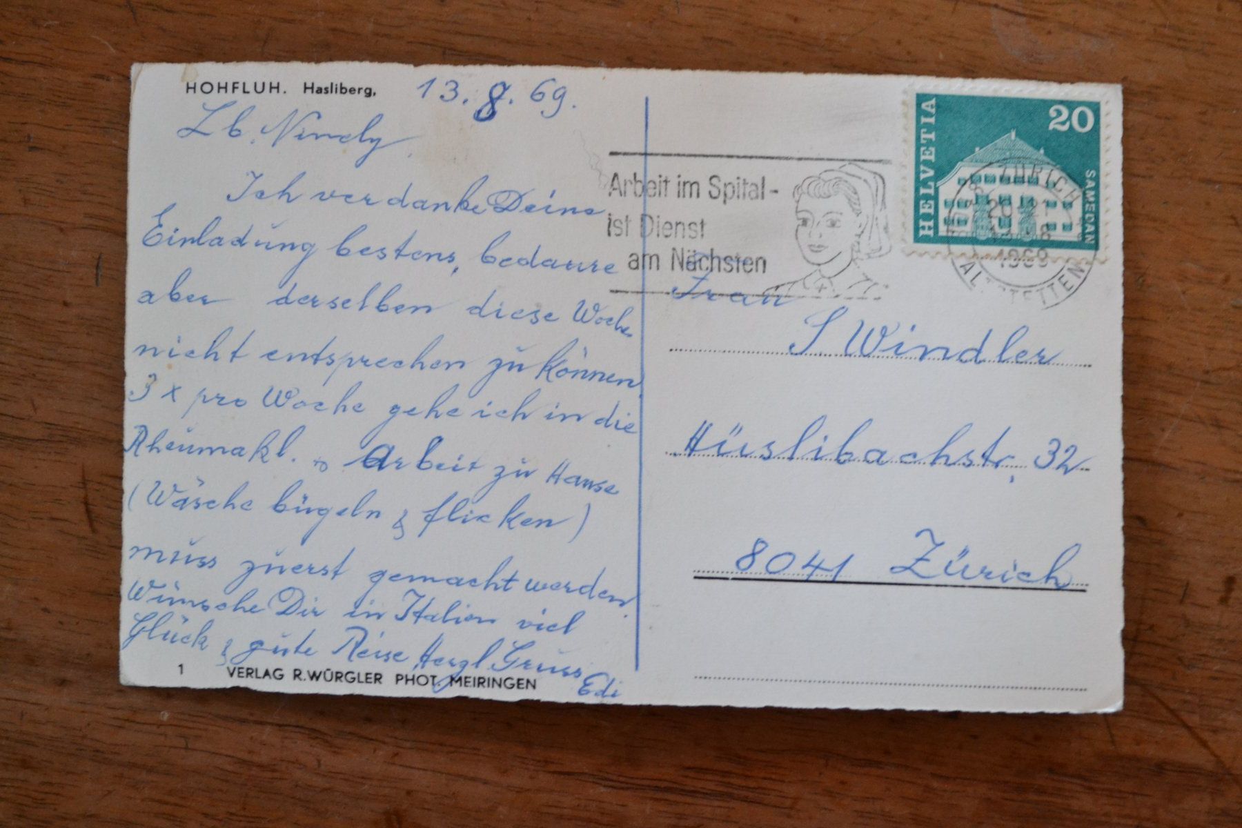 Cartoline postali: AK Hohfluh Hasliberg BE – Usato da Beinwil am See venduto da kajak55 1