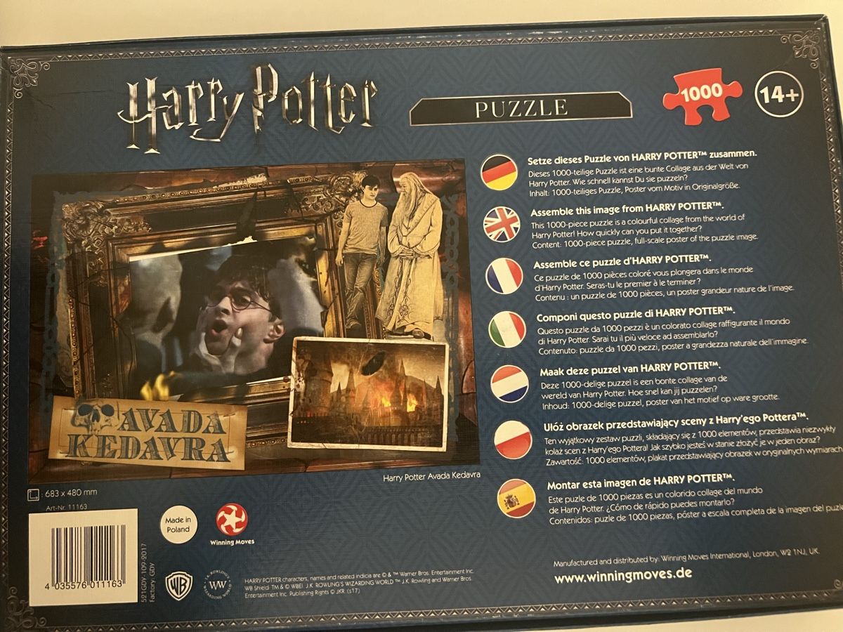 Puzzle: Harry Potter Puzzle 1000 Teile  – Nuovo (secondo la descrizione) da Herrliberg venduto da jaagee 1