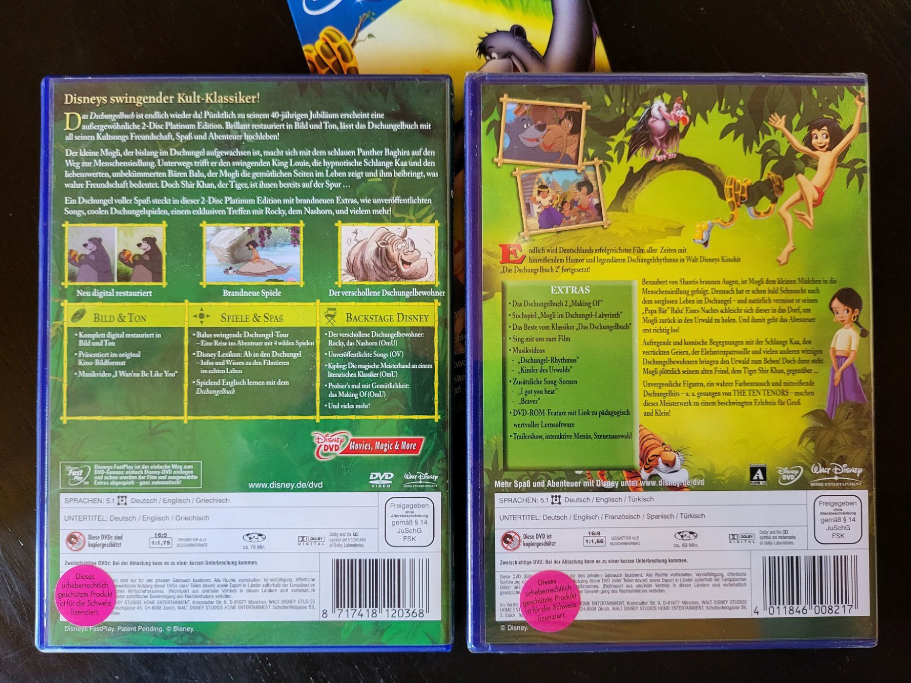 Tutti i DVDs: 3-Disc-DVD Set WaltDisney Das Dschungelbuch – Nuovo (secondo la descrizione) da Lichtensteig venduto da ThreeHeroes 3