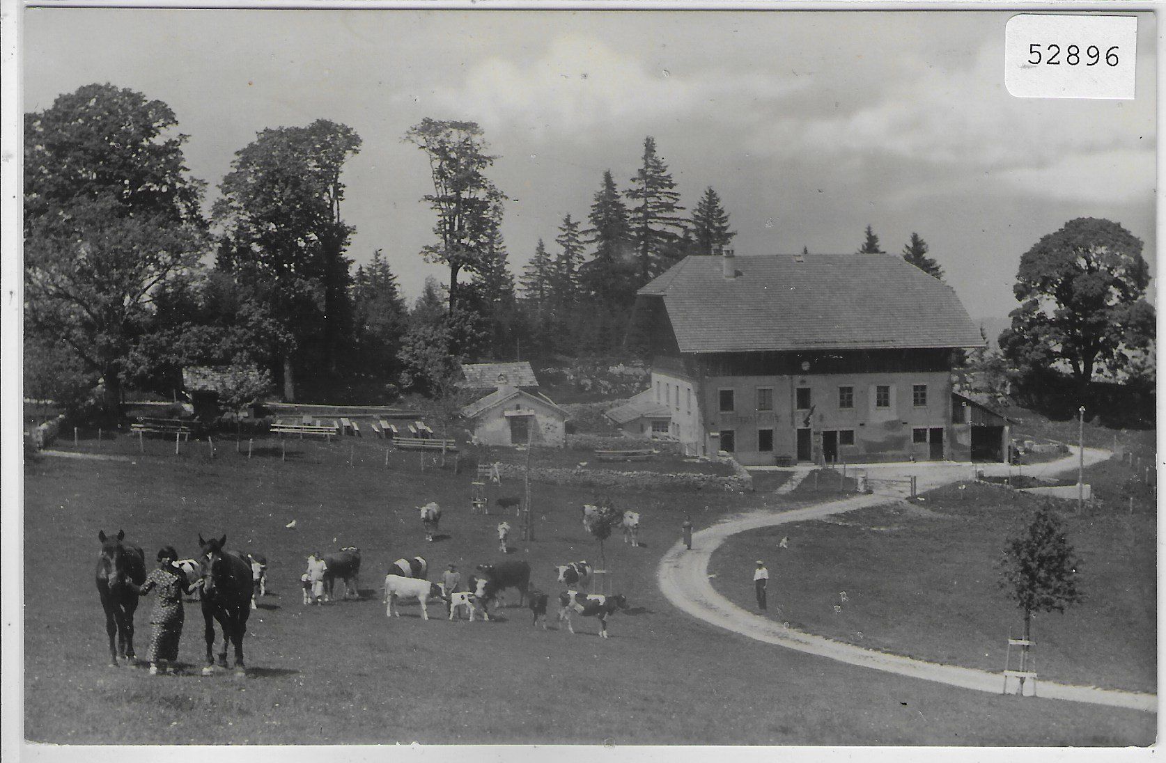 Cartoline postali: Restaurand la Grebille - Les Planchettes - animee – Usato da Ettingen venduto da Kartenplanet
