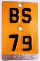 Mofanummer Töffli Basel Stadt 1979 BS 79