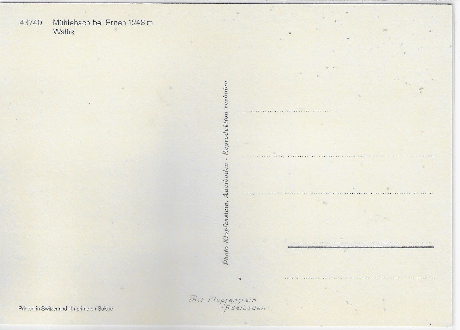 Cartoline postali: Mühlebach bei Ernen – Usato da Ettingen venduto da Kartenplanet 1