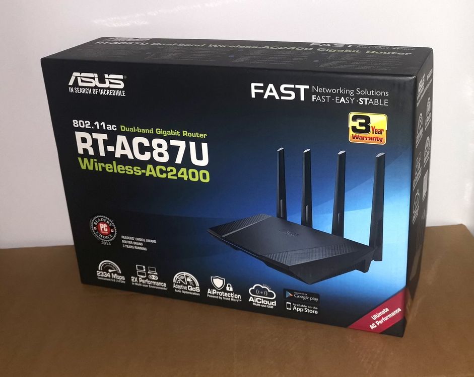 ASUS 802.11ac Dual-band Wireless AC2400 Router - RT-AC87U (Gebraucht ...