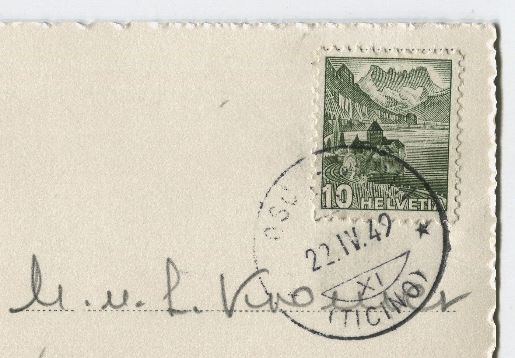 Cartoline postali: Bosco Gurin 1949 – Usato da coglio venduto da Tascia1 1
