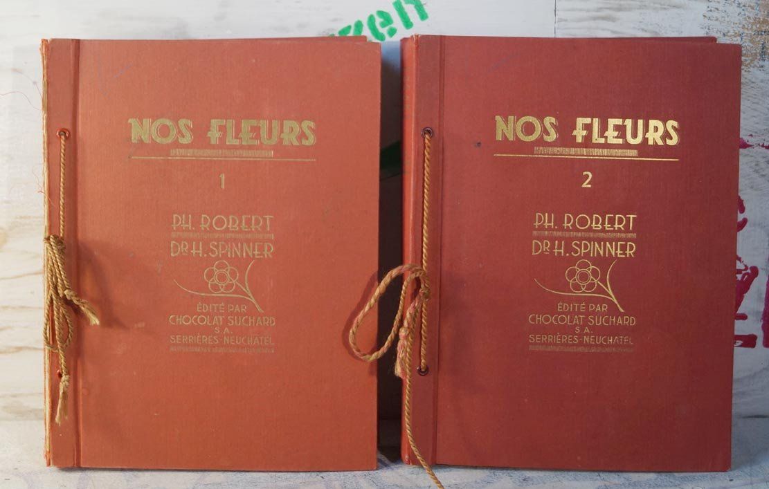 Libri: NOS FLEURS 1 & 2 Philippe Robert Henri Spinner / Suchard – Usato da Härkingen venduto da sammelbecken 1