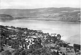 Lüscherz, Bielersee, Fliegeraufnahme