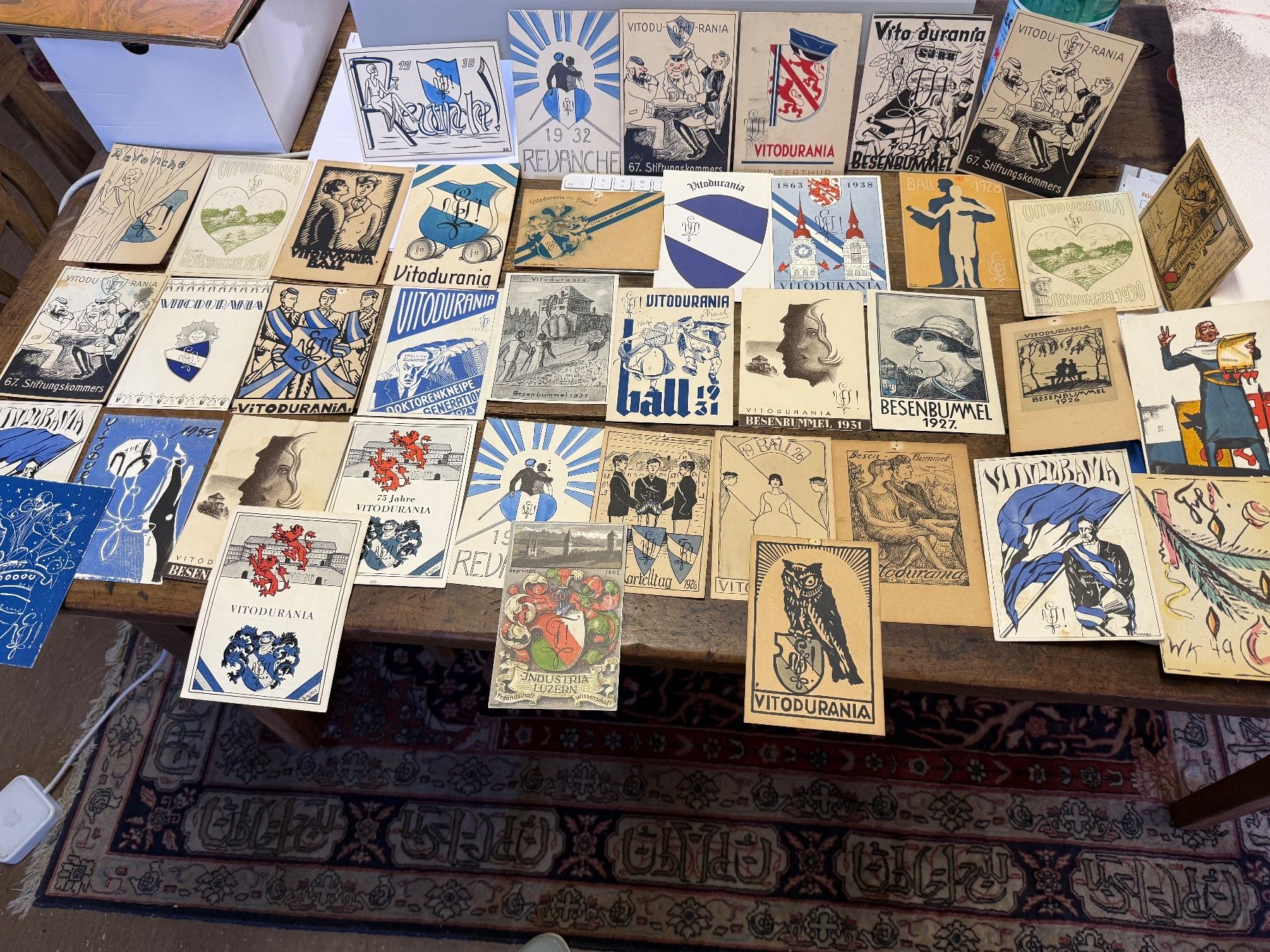 Cartoline postali: Konvolut 40 Postkarten Studentika Burschenschaft Zunft – Usato da Bern venduto da Jwpm66