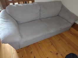 Sofa in Grau - Alcantara ähnlicher Stoff - Super Zustand