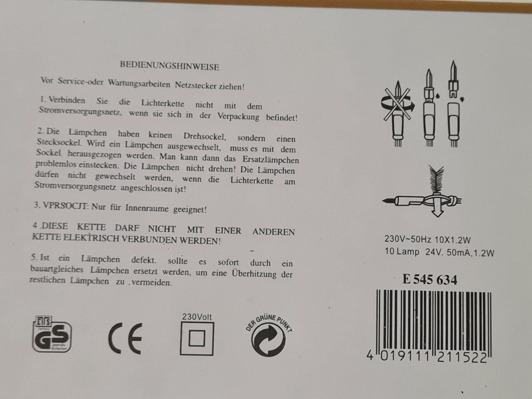 Ghirlande e barre luminose: Elektrische Mini Lichterkette farbig – Nuovo e nell'imballaggio originale da Amriswil venduto da kleindeko 3