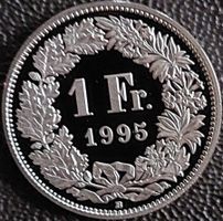 1 Franken 1995 pp / aus Münzsatz  / in einer Münzkapsel