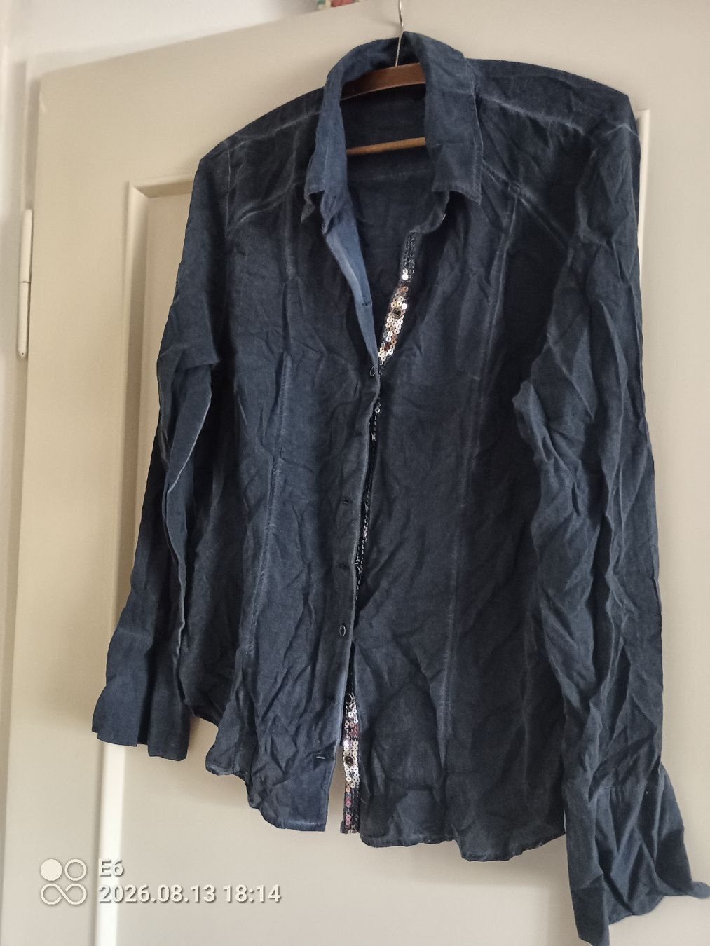 Camicette: Dunkelblaue Bluse mit Glitzer – Usato da Zürich venduto da Mitzi6