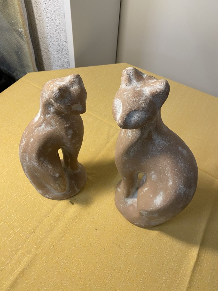 Statuette: Katzen aus Ton , sehr elegant – Usato da Schneisingen venduto da bea_9lqd