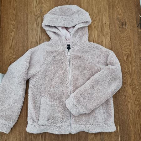 Flauschige damen Jacke mit Kapuze, Grösse S