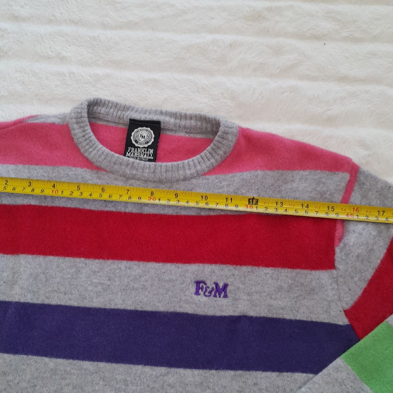 Pulls & Sweat-shirts: Pull Franklin Marshall, laine vierge, rayures multicolores. – D'occasion à Renens VD par ser_j2fn 4