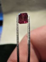 rubis mozambique 0.455ct taille emeraude