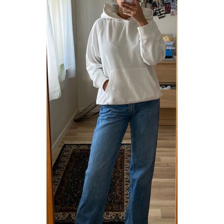 Weisser Hoodie, Grösse one size