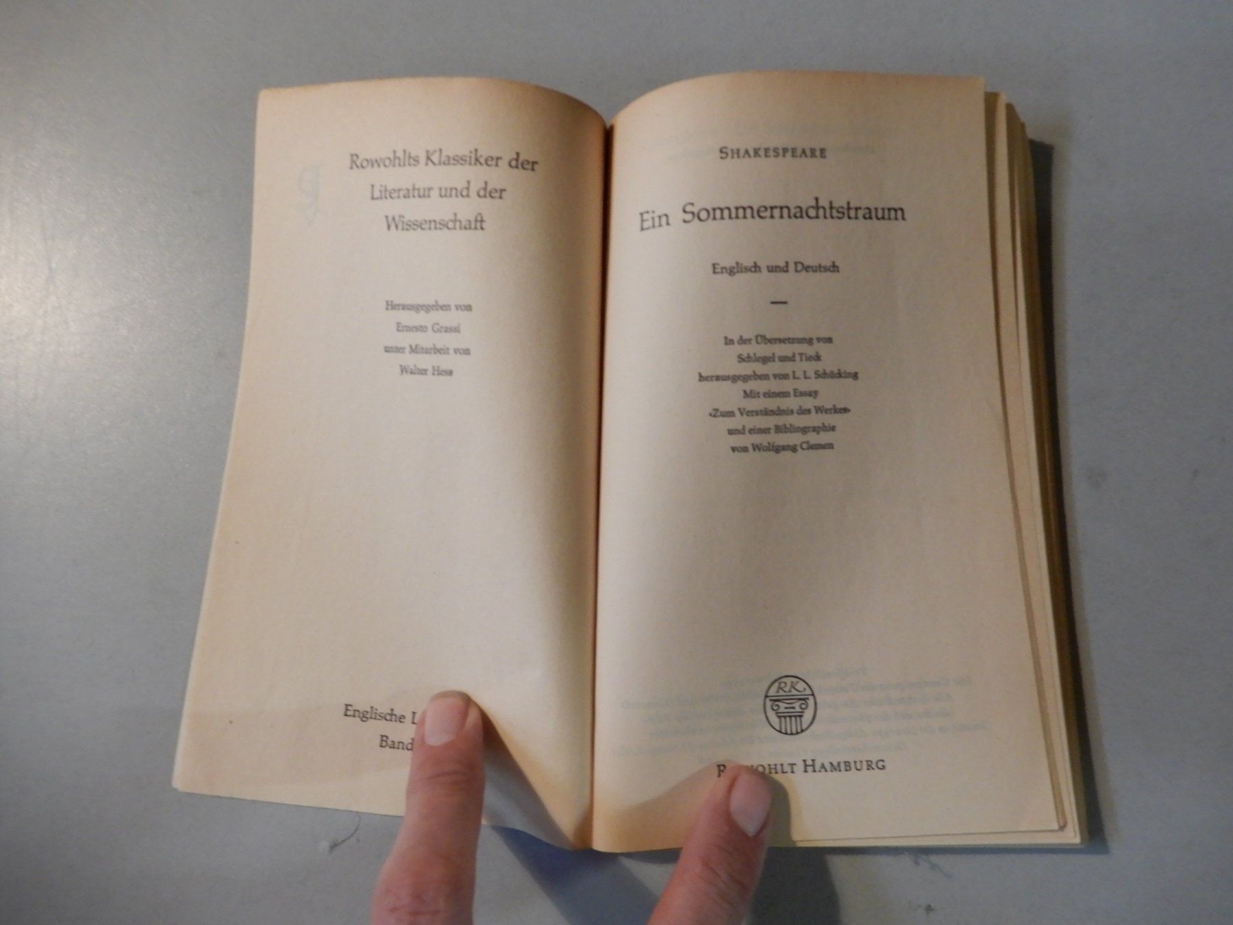 Bücher: Shakespeare: Ein Sommernachtstraum - Rowohlt Klassiker – Gebraucht aus Erstfeld von Mario_boe0 1