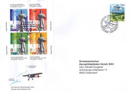 TA 2024 C5 Couvert mit Vignettenblock geflogen